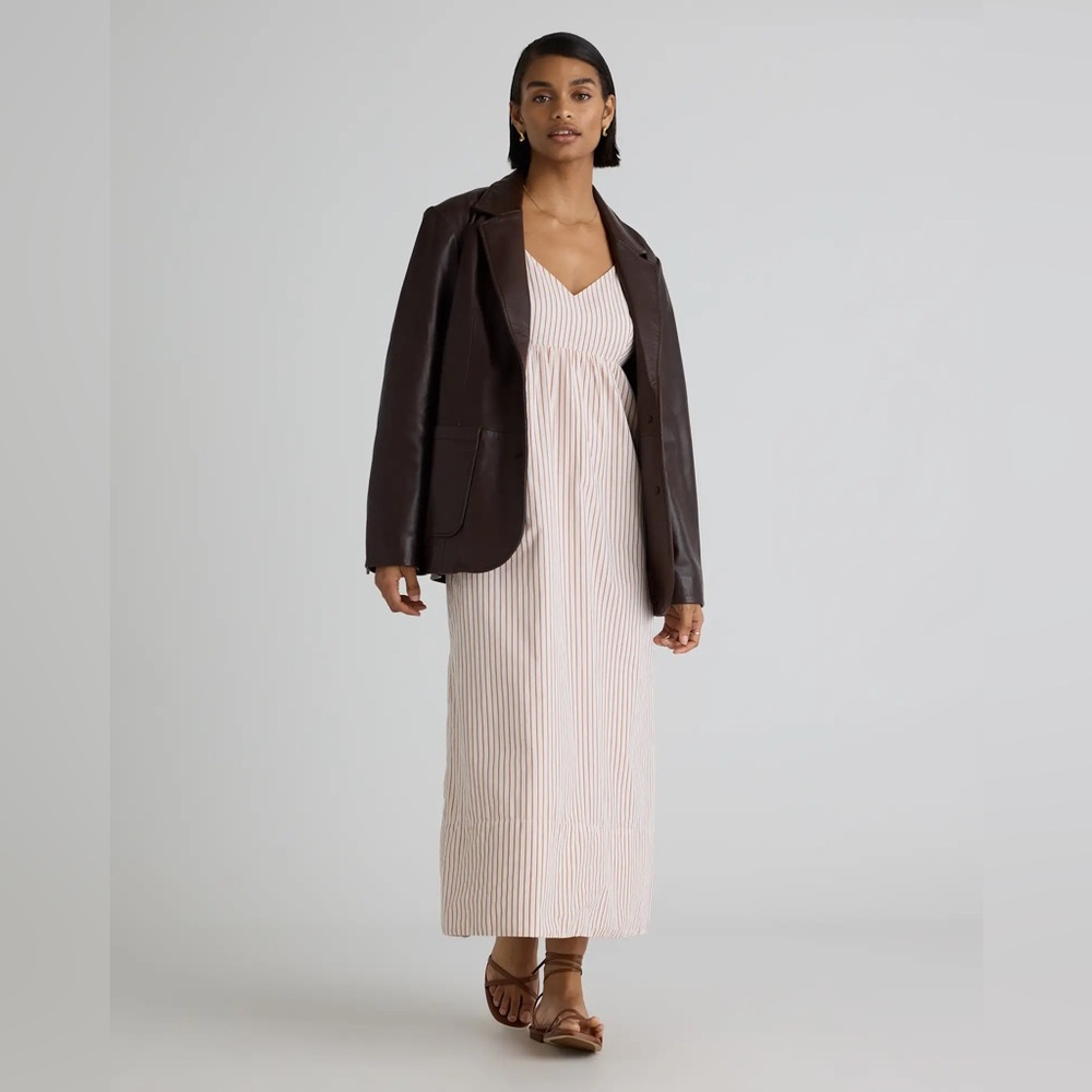 Quince Blush and White Striped Maxi Dress